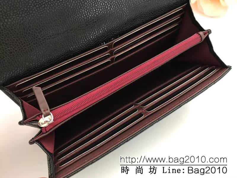 CHANEL香奈兒 海外原單 顆粒壓花小牛皮 女款長錢包 A50096  DJC2490